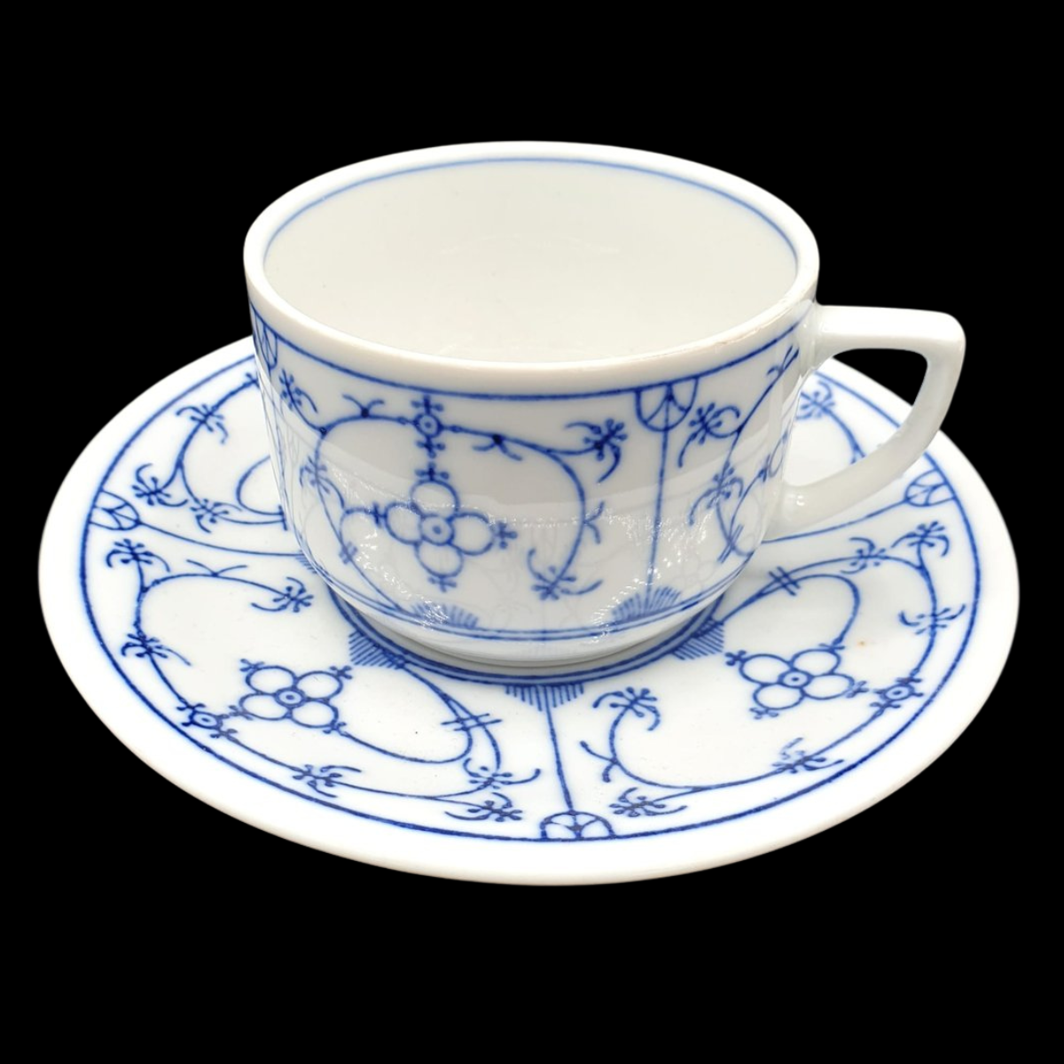 Winterling Strohblume Indisch Blau:  Kaffeetasse / Tasse mit Unterteller (7121037000841)