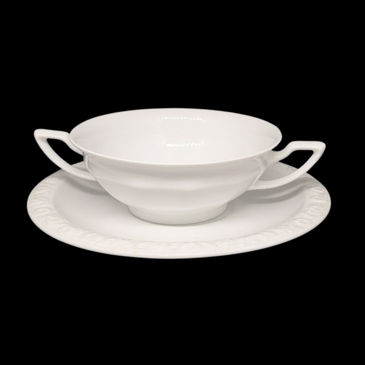 Rosenthal Classic Maria weiß: Suppentasse mit Unterteller (8791825154372)