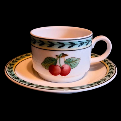 Villeroy & Boch French Garden Hotelporzellan: Kaffeetasse / Tasse mit Unterteller (8880461480260)