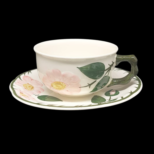 Villeroy & Boch Wildrose: Teetasse / Tasse mit Unterteller (8682688938308)