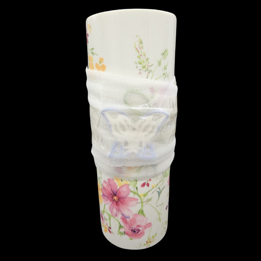 Villeroy & Boch Mariefleur: Vase / Blumenvase mit Schmetterling - selten und neu (8894810554692)