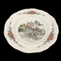 Sarreguemines Obernai France: Suppenteller / tiefer Teller - Pflug (Beschreibung) (15239118225732)