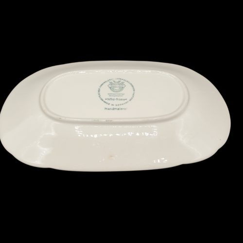 Villeroy & Boch Wildrose: Wurstplatte / Platte - ca 22,5 x 14 cm - mit kleinen Mängeln (8495403204932)