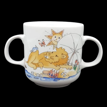 Villeroy & Boch Gallo: Kindertasse / Tasse Löwe mit zwei Griffen (7120976609417)