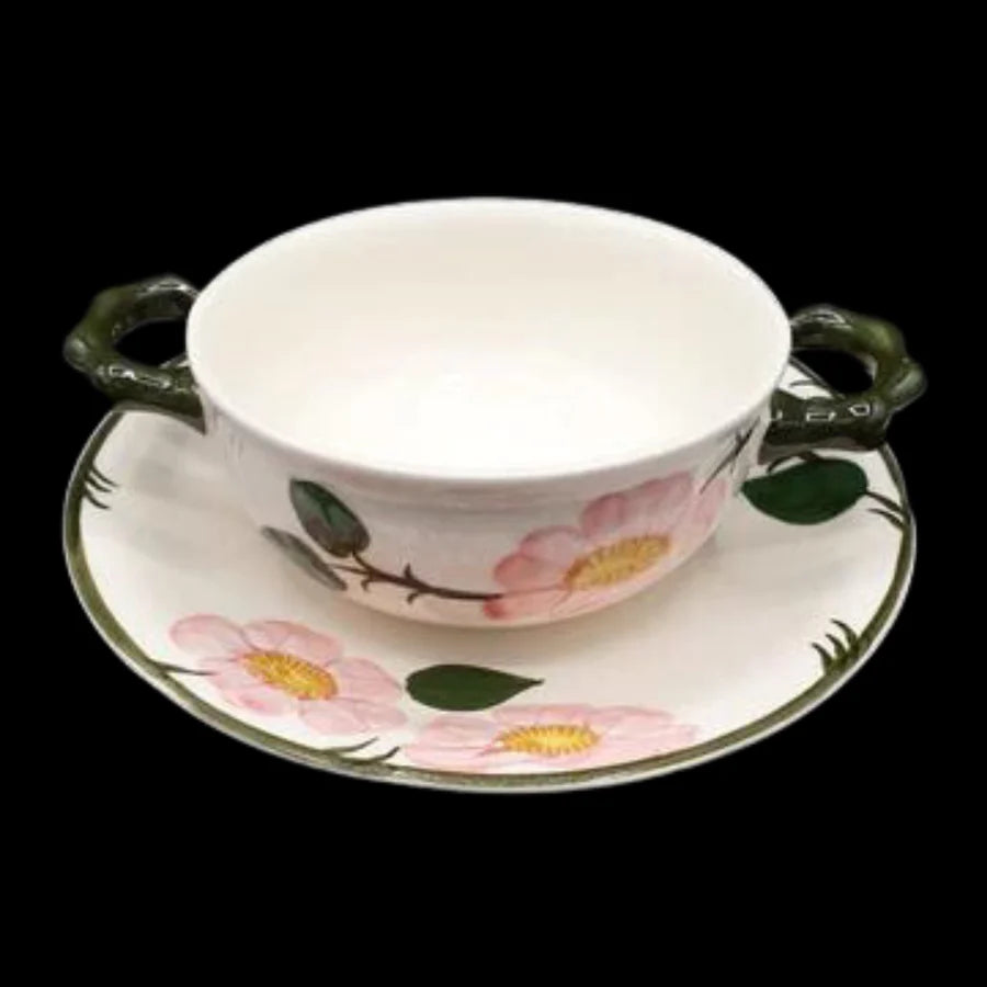 Villeroy & Boch Wildrose: Suppentasse mit Unterteller (8599832691012)