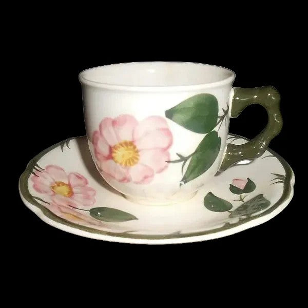 Villeroy & Boch Wildrose: Mokkatasse / Espressotasse mit Unterteller