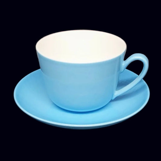 Villeroy & Boch Wonderful World: Kaffeetasse / Tasse mit Unterteller - blau