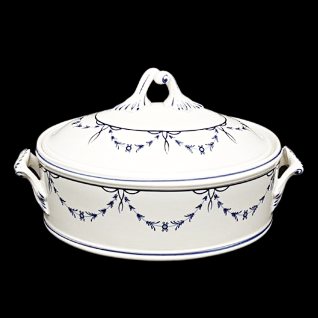 Villeroy & Boch Alt Luxemburg Septfontaines: Terrine, weiß - blau Villeroy & Boch (7121030250633)