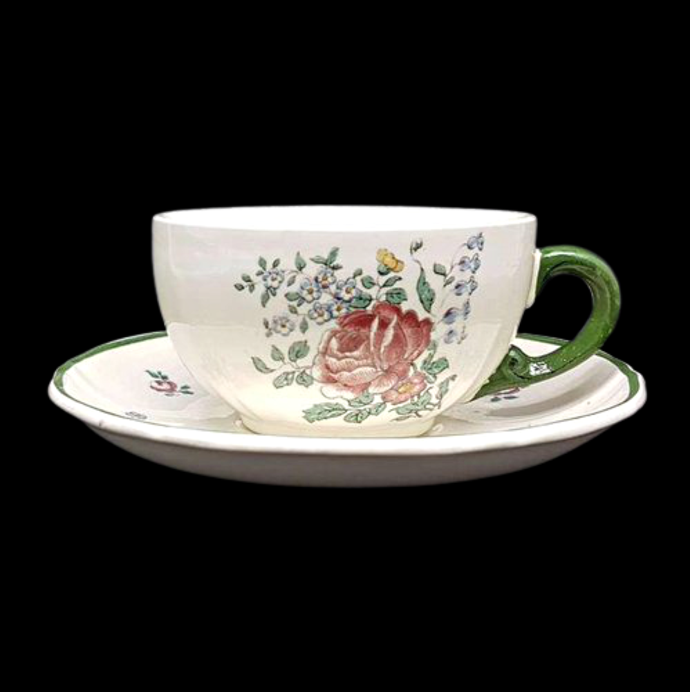 Villeroy & Boch Alt Straßburg 1562: Teetasse / Tasse mit Unterteller Rose Villeroy & Boch (7121053155465)