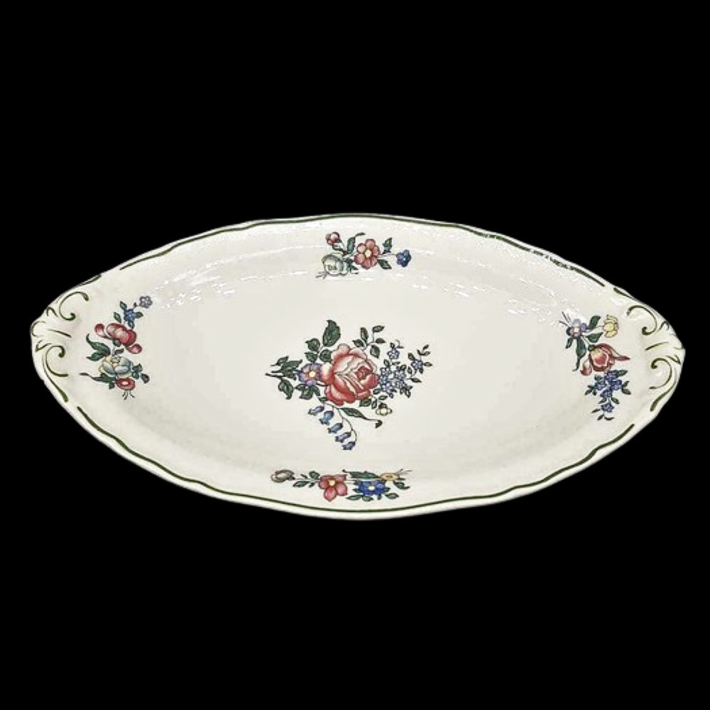 Villeroy & Boch Alt Strassburg: Schiffchenteller / ovaler Teller, ca 22 cm Rose Villeroy & Boch (7120771940489)