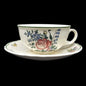 Villeroy & Boch Alt Strassburg: Teetasse / Tasse niedrig mit Unterteller Rose Villeroy & Boch (7120904355977)