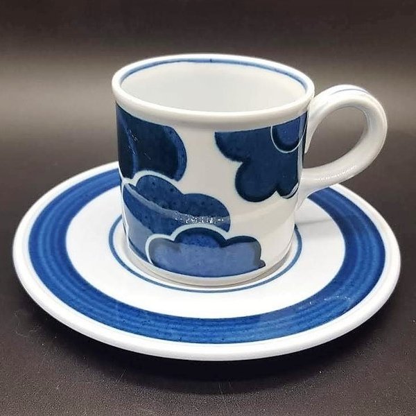 Villeroy & Boch Blue Cloud: Jumbotasse / Frühstückstasse mit Unterteller - selten Villeroy & Boch (7120710828169)