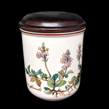 Villeroy & Boch Botanica: Haushaltsdose / Vorratsdose mit Holzdeckel - 11 cm Veronica Officinalis (7178323820681)