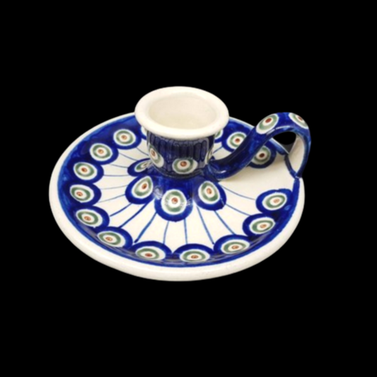 Bunzlau Pfauenauge: Kerzenständer / Leuchter - Design b Bunzlau (7120956326025)
