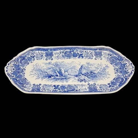 Villeroy & Boch Burgenland blau: Königskuchenplatte / Stollenplatte Villeroy & Boch (7120678551689)