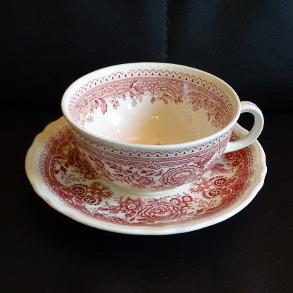 Villeroy & Boch Burgenland rot: Teetasse / Tasse mit Unterteller - niedrig Villeroy & Boch (7120901931145)