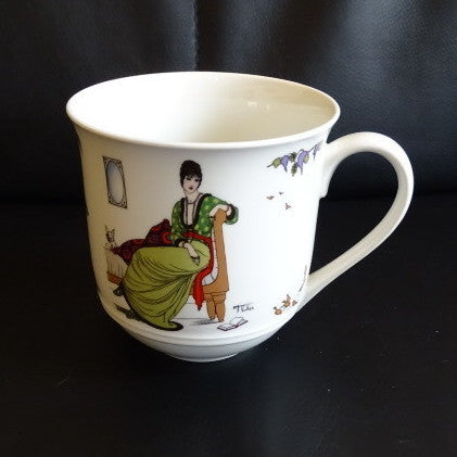 Villeroy & Boch Design 1900: Kaffeetasse / Tasse - grünes Kleid Villeroy & Boch (7120903864457)