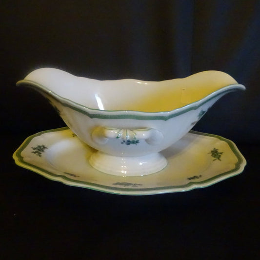 Rosenthal Chippendale grüne Blume: Sauciere, groß Rosenthal (7120738091145)