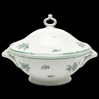 Rosenthal Chippendale grüne Blume: Suppenterrine / Terrine, groß Rosenthal (7120738156681)