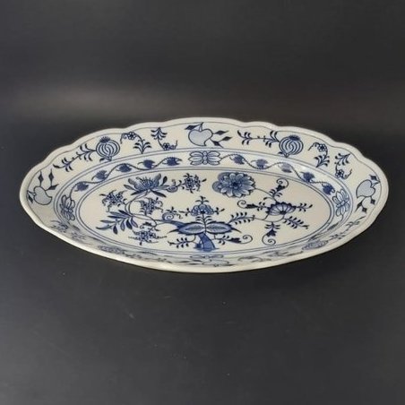 Dubi Eichwald Czechoslovakia Original Zwiebelmuster: Fleischplatte / Platte - ca 35,5 cm lang Dubi Eichwald Czechoslovakia (7120922017929)