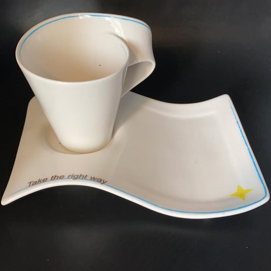 Villeroy & Boch Eufra Limited Edition: Kaffeetasse / Tasse mit Unterteller Villeroy & Boch (7121097293961)