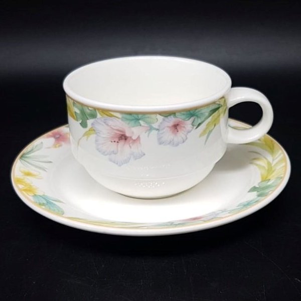 Villeroy & Boch Exotica: Kaffeetasse / Tasse mit Unterteller (Durchm 8,5) Villeroy & Boch (7120953737353)