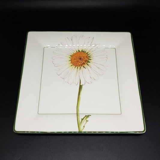 Villeroy & Boch Flora: Speiseteller / flacher Teller Quadrat - Marguerite Villeroy & Boch (7120727015561)