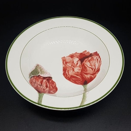 Villeroy & Boch Flora: Suppenteller / tiefer Teller - Coquelicot, dunkelrot Villeroy & Boch (7121041883273)