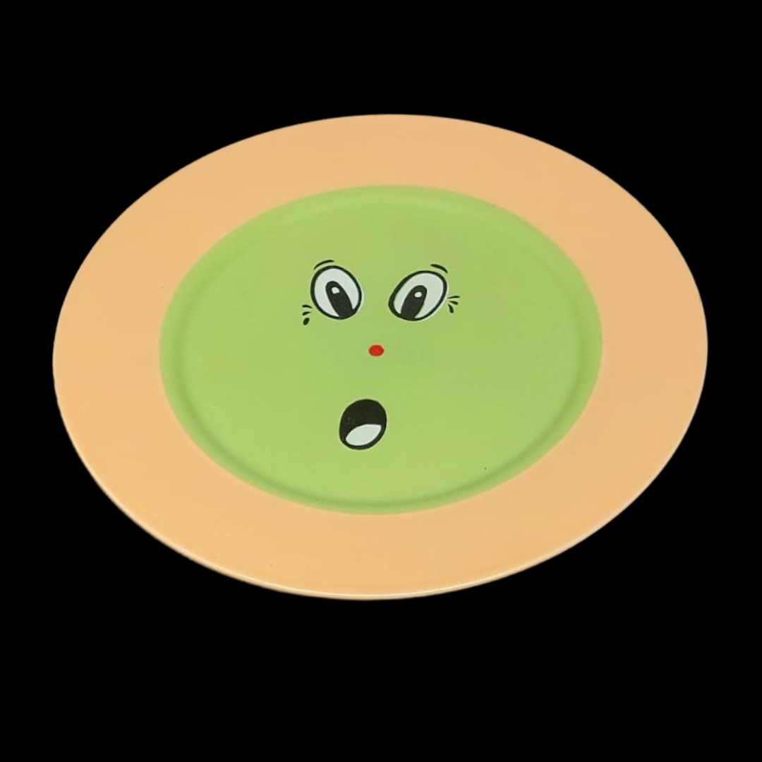 Funny Faces: Kuchenteller / Frühstücksteller / Dessertteller grün - neu sonstige (7120756932745)