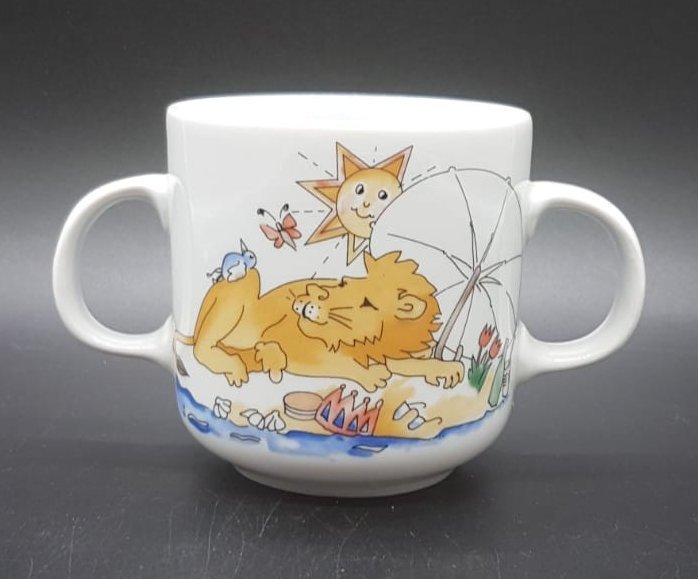 Villeroy & Boch Gallo: Kindertasse / Tasse Löwe mit zwei Griffen Villeroy & Boch (7120976609417)