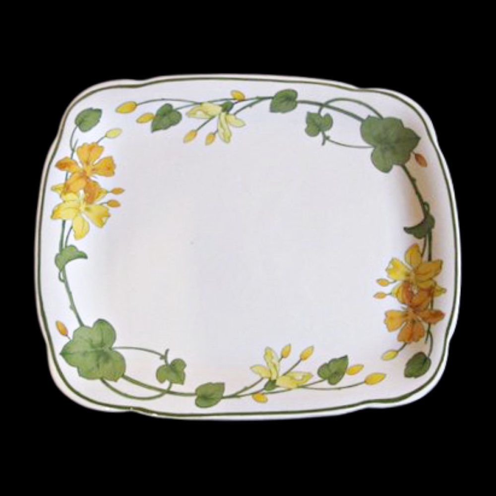 Villeroy & Boch Geranium: Wurstplatte / Butterplatte / Platte rechteckig (Macke Unterseite) Villeroy & Boch (7120732553353)