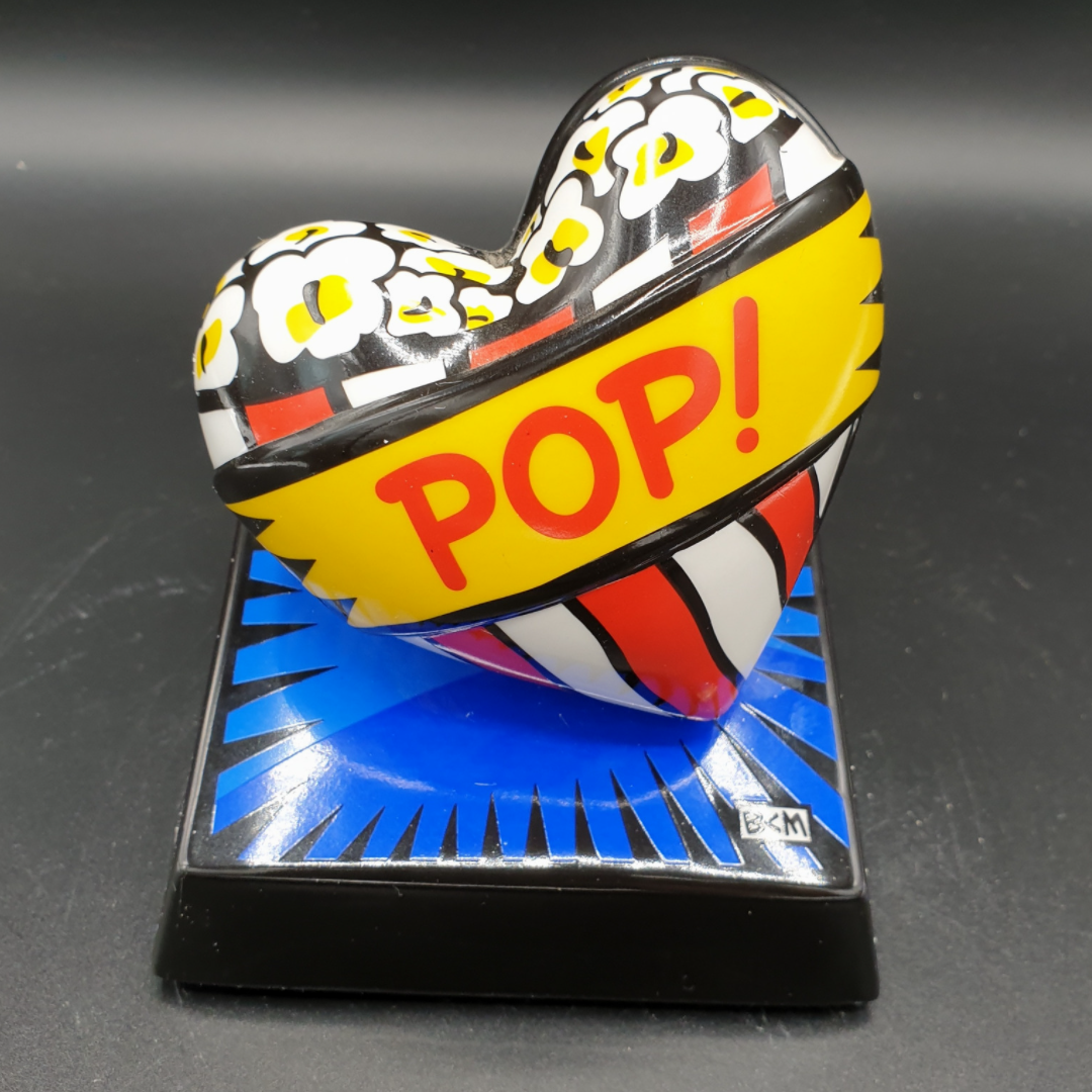 Goebel Porzellan Artis Orbis Burton Morris: Figur Love Pop Blau Herz - OVP Goebel (7120929816713)
