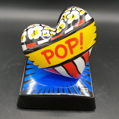 Goebel Porzellan Artis Orbis Burton Morris: Figur Love Pop Blau Herz - OVP Goebel (7120929816713)