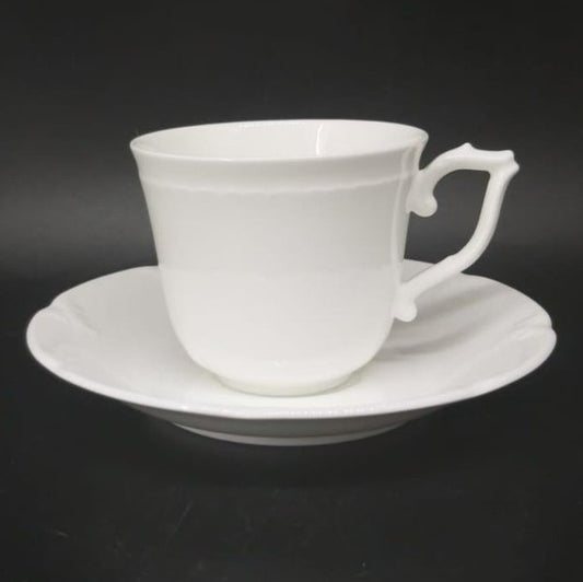 Villeroy & Boch Heinrich Montclair Weiß: Kaffeetasse / Tasse mit Unterteller Villeroy & Boch (7121045422217)