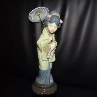 Lladró - spanische Porzellanfigur: Japanerin mit Schirm - neu Villeroy & Boch (7120894886025)