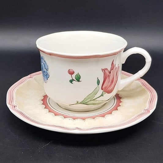 Villeroy & Boch Jardin d´alsace: Frühstückstasse / große Tasse mit Unterteller - neu Villeroy & Boch (7120915234953)