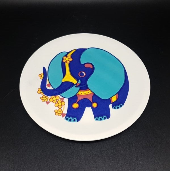 Villeroy & Boch Kindergeschirr: Kuchenteller / Frühstücksteller blauer Elefant Villeroy & Boch (7121027137673)