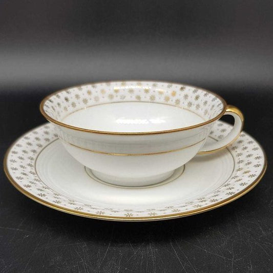 Limoges France: Teetasse / Tasse mit Unterteller Limoges (7120958849161)