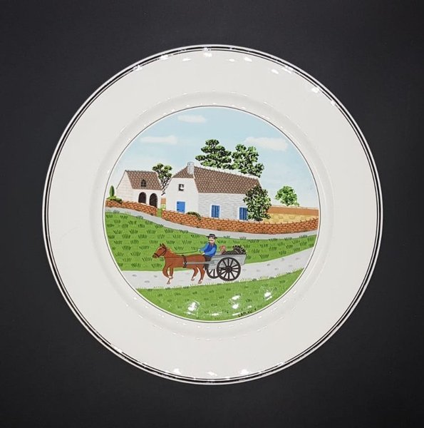 Villeroy & Boch Naif: Speiseteller / flacher Teller - Bauer / Kutsche Villeroy & Boch (7120974938249)