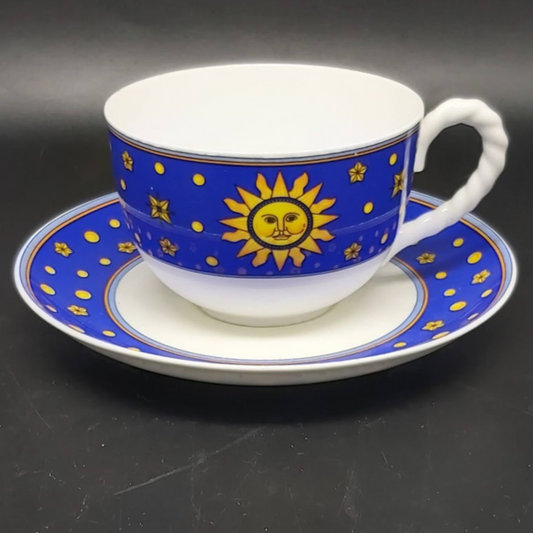 Villeroy & Boch Paloma Picasso Sun, Moon and Stars: Jumbotasse mit Unterteller blau Villeroy & Boch (7120948363401)