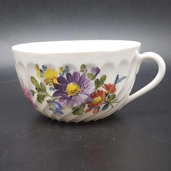 Nymphenburg Welle gerippt: Teetasse / Tasse - Motiv 2 Nymphenburg (7121050370185)