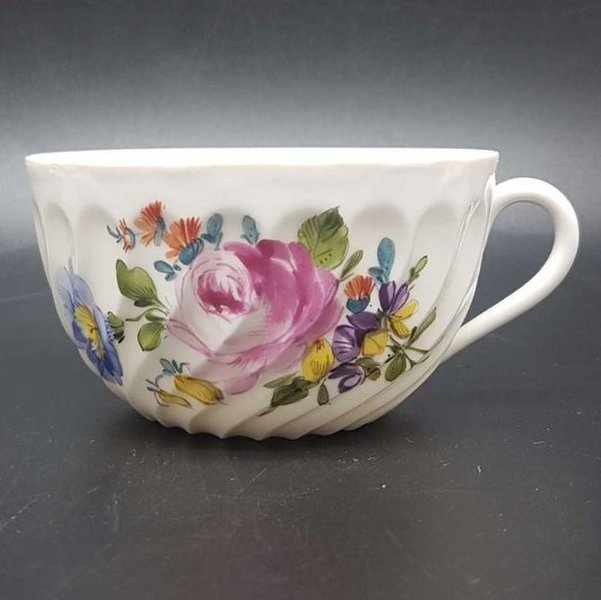 Nymphenburg Welle gerippt: Teetasse / Tasse - Motiv 4 Nymphenburg (7121050927241)