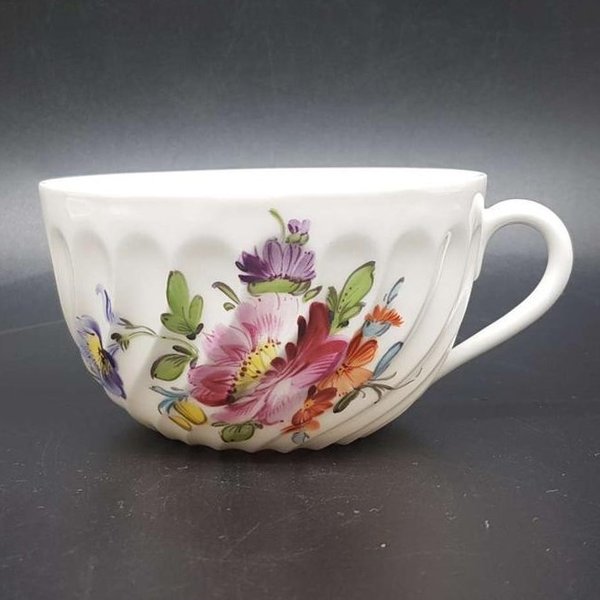 Nymphenburg Welle gerippt: Teetasse / Tasse - Motiv 6 Nymphenburg (7121051353225)