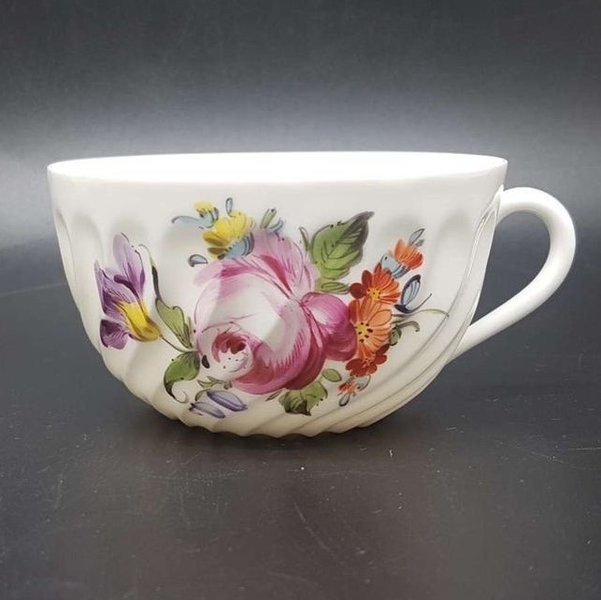 Nymphenburg Welle gerippt: Teetasse / Tasse - Motiv 7 Nymphenburg (7121051451529)