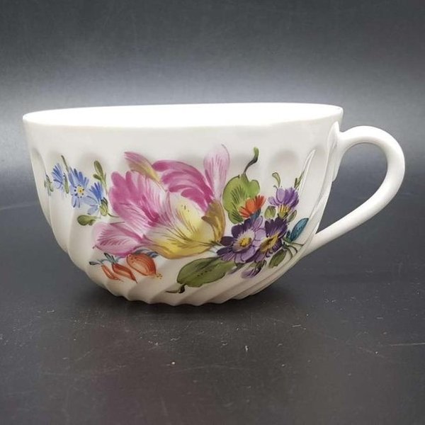 Nymphenburg Welle gerippt: Teetasse / Tasse - Motiv 8 Nymphenburg (7121051517065)