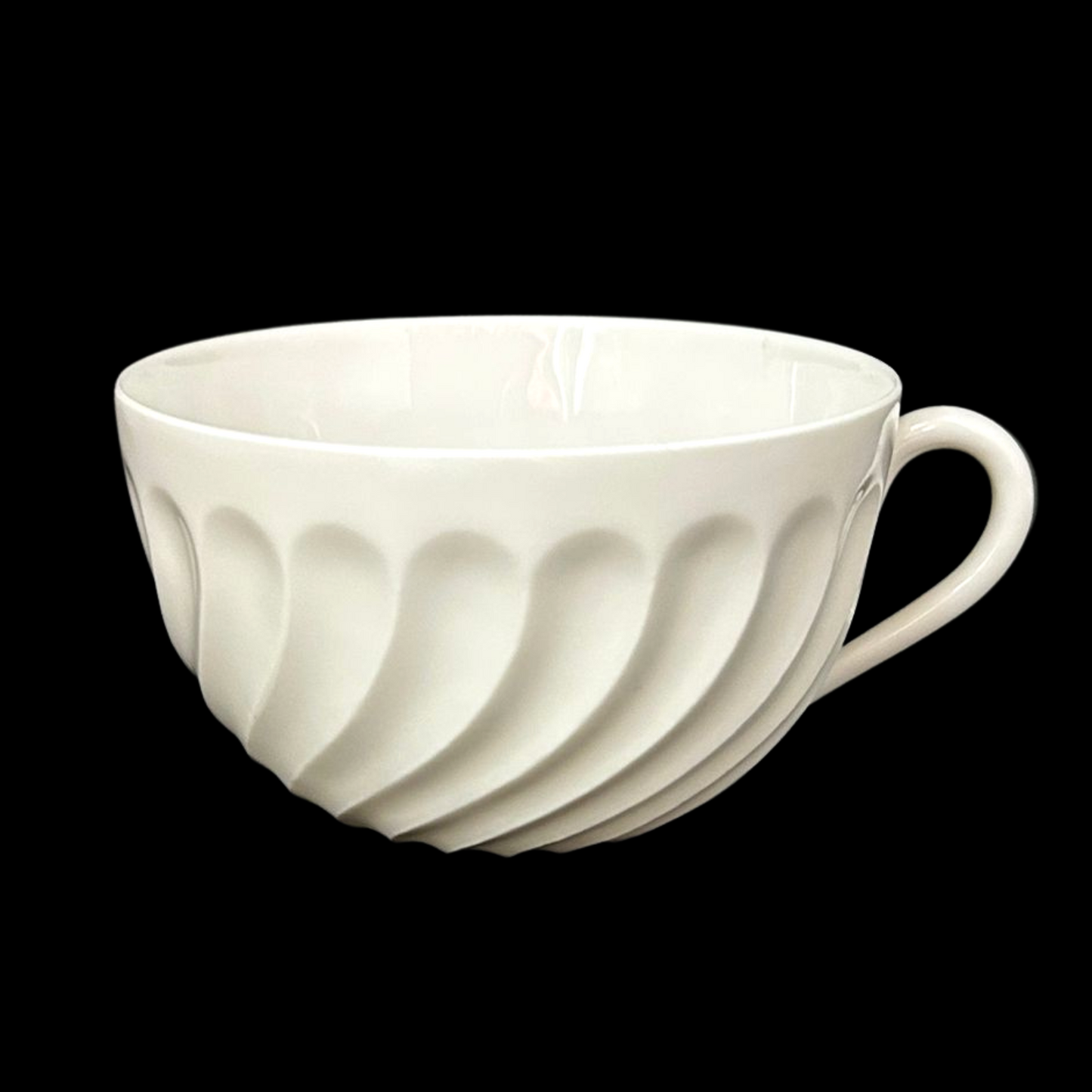 Nymphenburg Welle gerippt weiß: Kaffeetasse / Tasse (7170194473097)