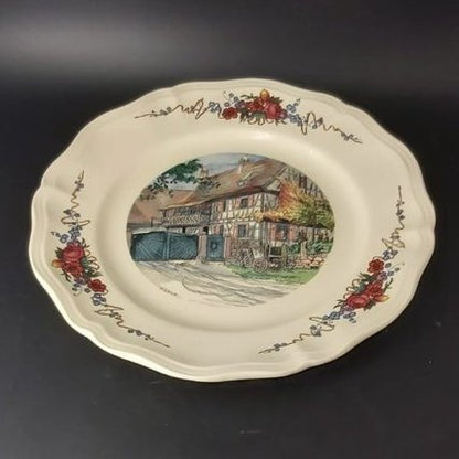 Sarreguemines Obernai France: Speiseteller / flacher Teller - Haustor Sarreguemines (7121090576521)