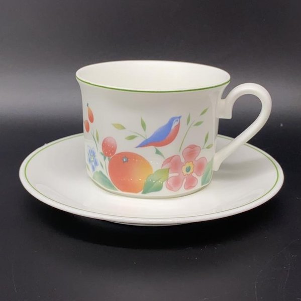 Villeroy & Boch Orangerie: Kaffeetasse / Tasse mit Unterteller - neuwertig Villeroy & Boch (7121062559881)