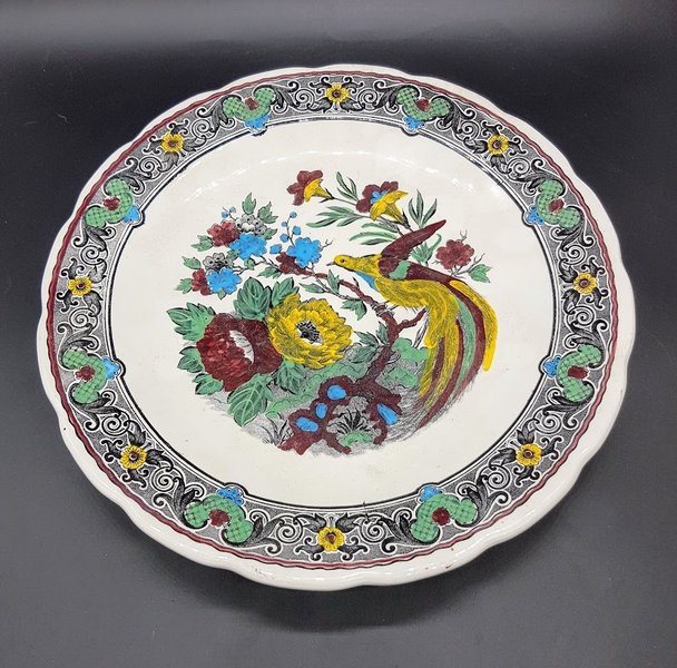 By Boch Belgium: Wandteller mit Pfau (passend zu Paon) Villeroy & Boch (7120965042313)