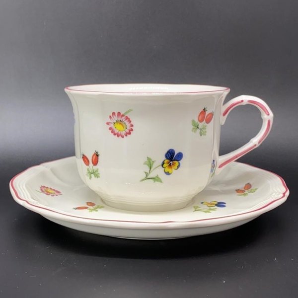 Villeroy & Boch Petite Fleur: Jumbotasse / Frühstückstasse mit Unterteller Villeroy & Boch (7121059479689)